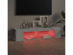 Henryetta Mueble de TV con luces LED gris Sonoma 135x39x30 cm