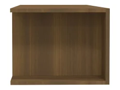 Henryetta Mueble de TV con luces LED marrón roble 135x39x30 cm