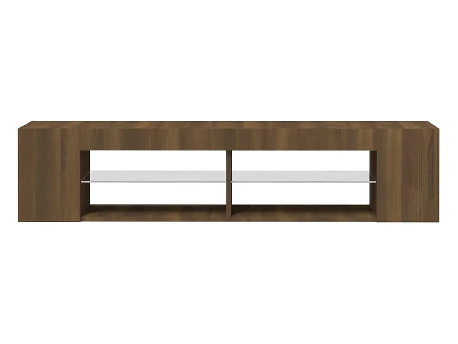 Henryetta Mueble de TV con luces LED marrón roble 135x39x30 cm