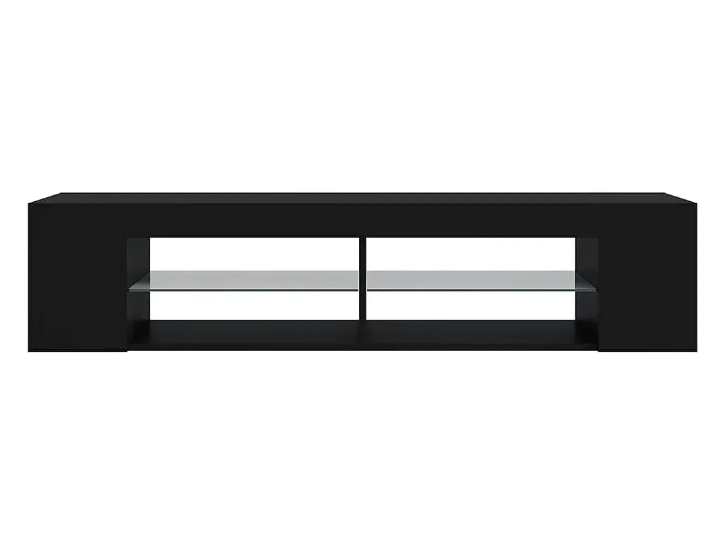 Henryetta Mueble de TV con luces LED negro 135x39x30 cm