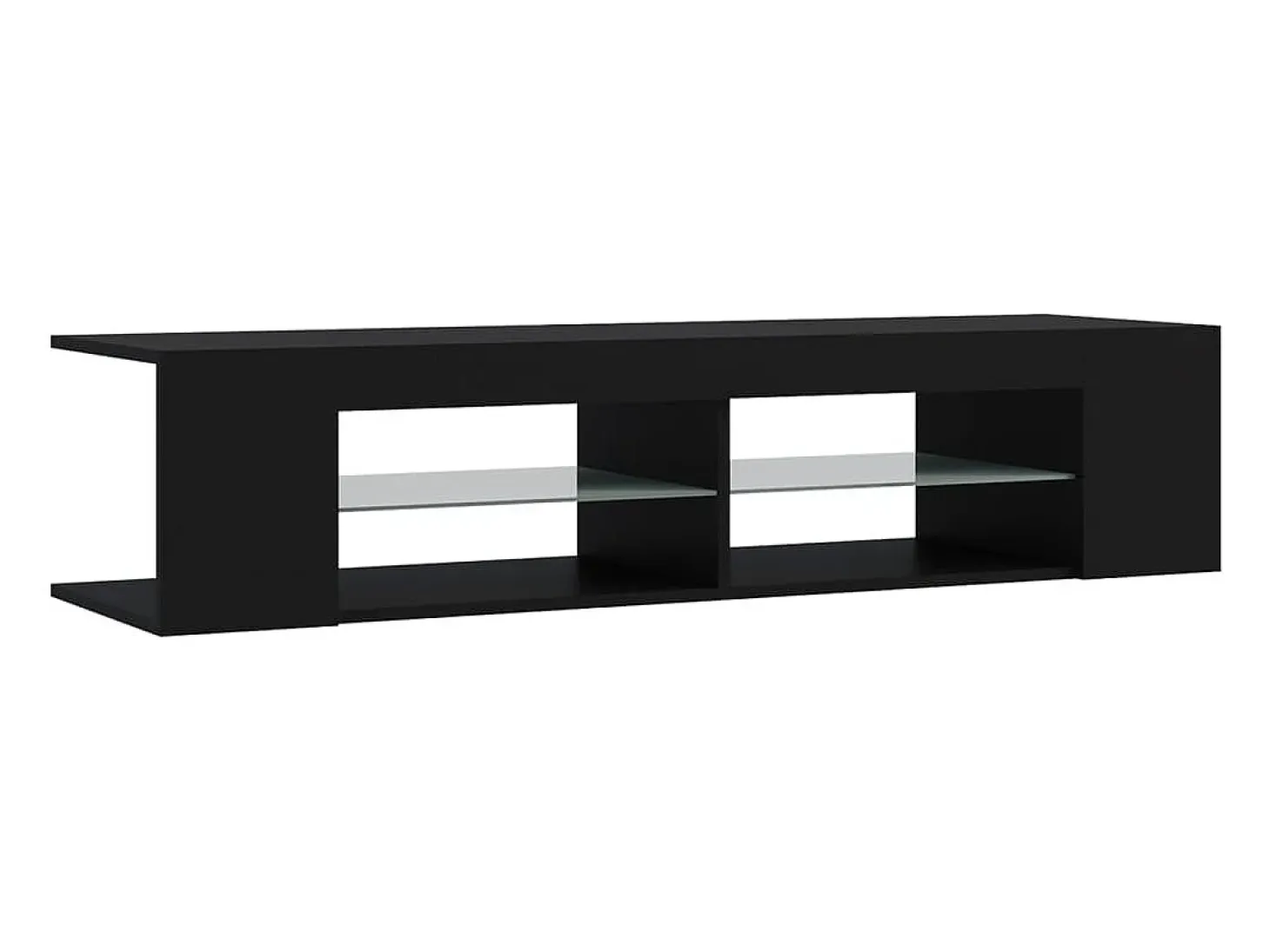 Henryetta Mueble de TV con luces LED negro 135x39x30 cm