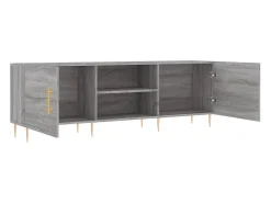Hermanni Mueble para TV madera de ingeniería gris Sonoma 150x30x50 cm