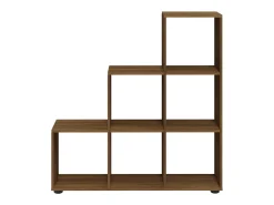 Hilde Estantería forma de escalera madera contrachapada roble marrón