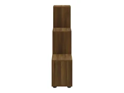 Hilde Estantería forma de escalera madera contrachapada roble marrón