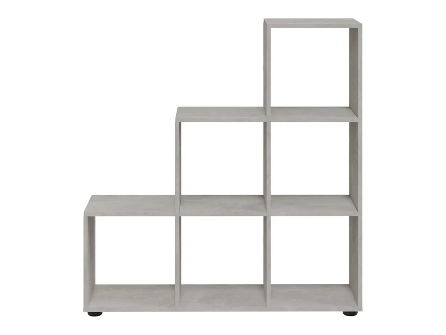 Hilde Estantería forma de escalera madera contrachapada gris hormigón