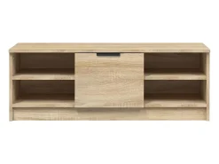 Hilrik Mueble de TV madera contrachapada color roble 102x35,5x36,5 cm