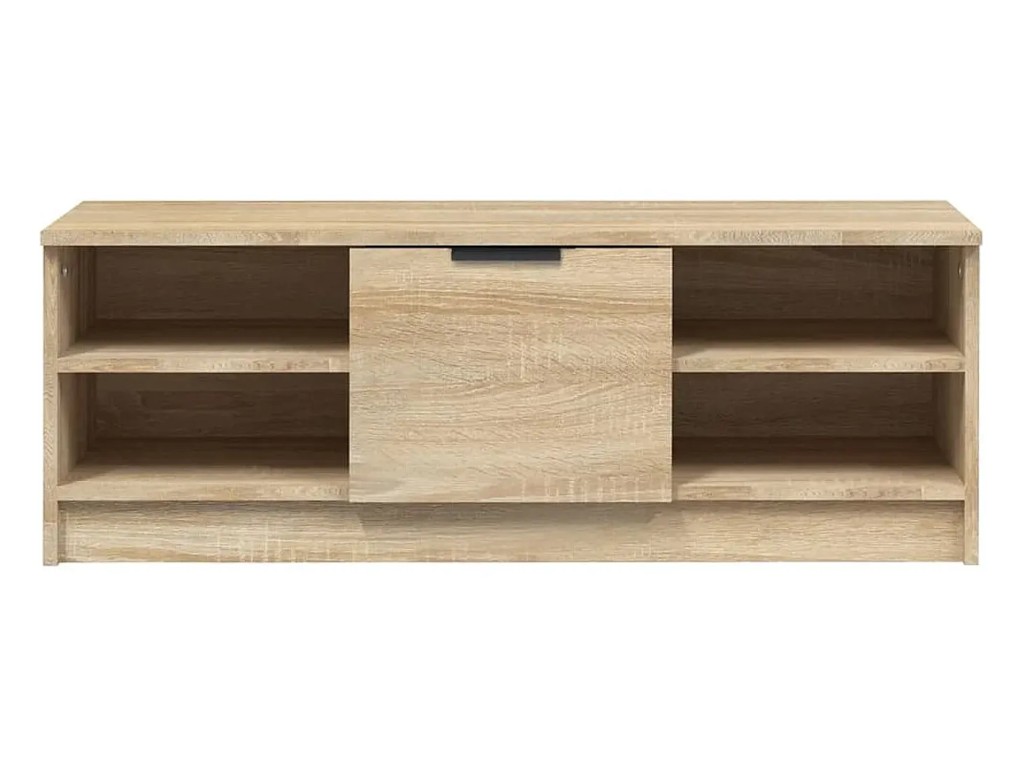Hilrik Mueble de TV madera contrachapada color roble 102x35,5x36,5 cm