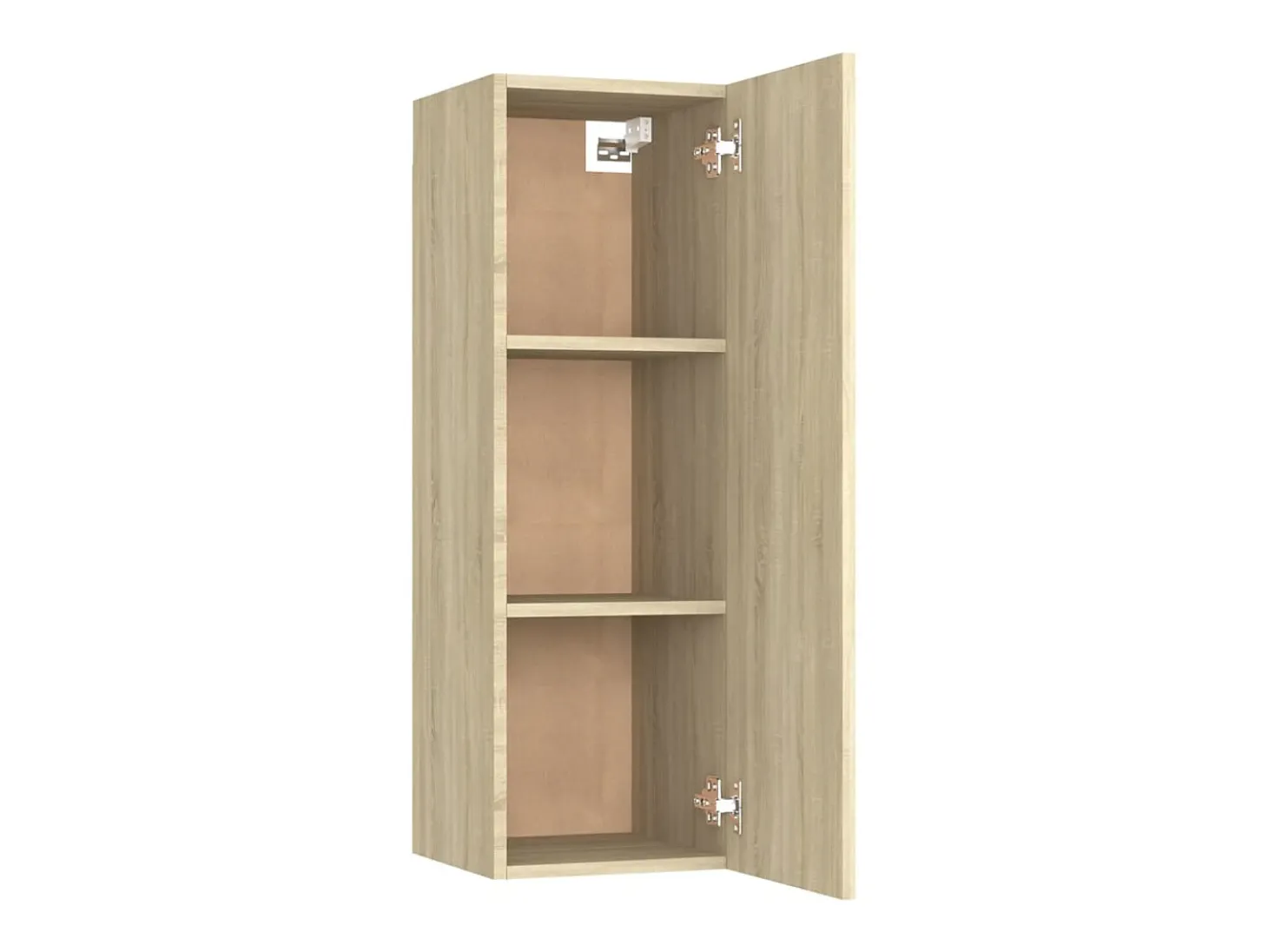 Hoeselt Mueble de TV madera contrachapada color roble 30,5x30x90 cm
