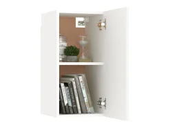 Hoeselt Mueble para TV de madera contrachapada blanco 30,5x30x60 cm