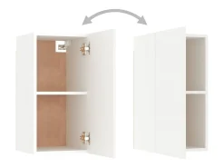Hoeselt Mueble para TV de madera contrachapada blanco 30,5x30x60 cm