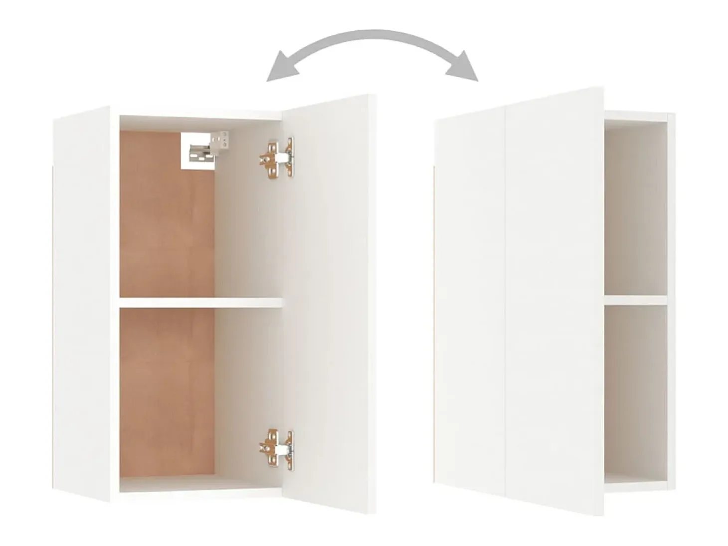 Hoeselt Mueble para TV de madera contrachapada blanco 30,5x30x60 cm