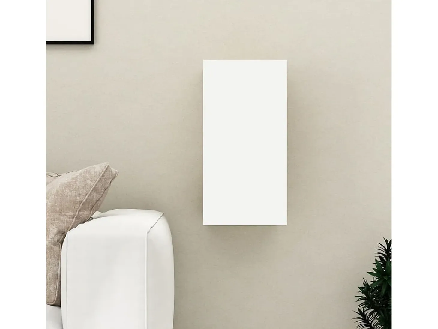 Hoeselt Mueble para TV de madera contrachapada blanco 30,5x30x60 cm