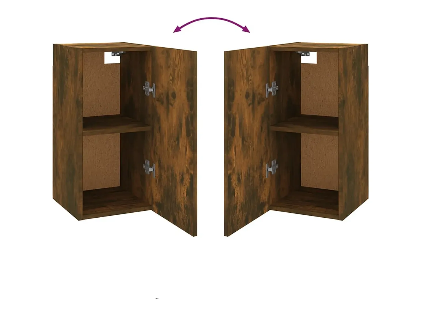 Hoeselt Mueble para TV madera contrachapada roble ahumado 30,5x30x60 cm