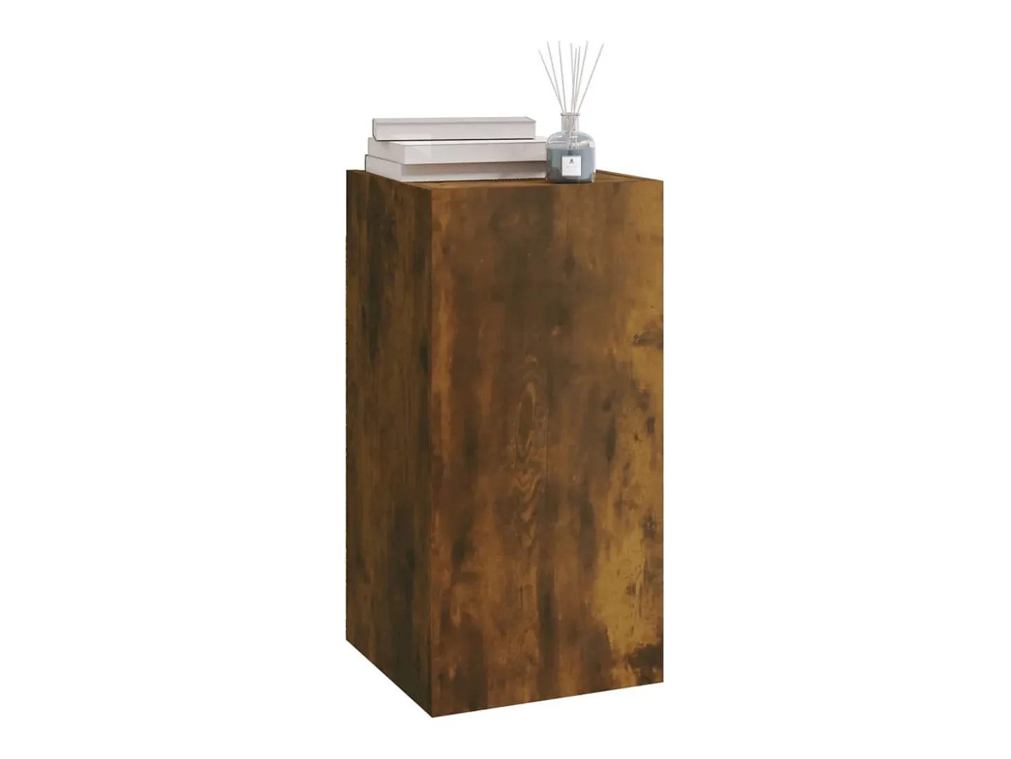Hoeselt Mueble para TV madera contrachapada roble ahumado 30,5x30x60 cm