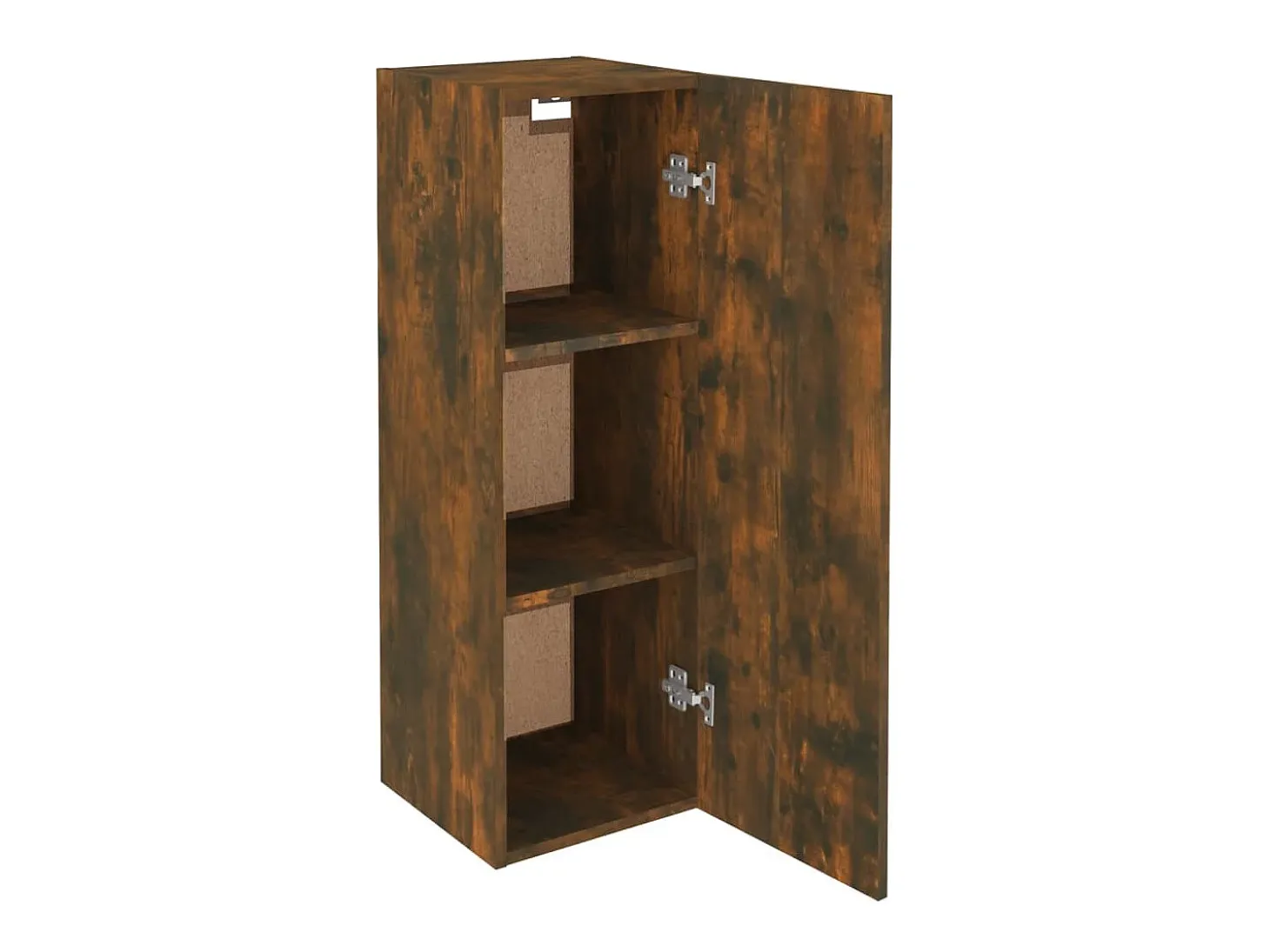 Hoeselt Mueble para TV madera de ingeniería roble ahumado 30,5x30x90 cm