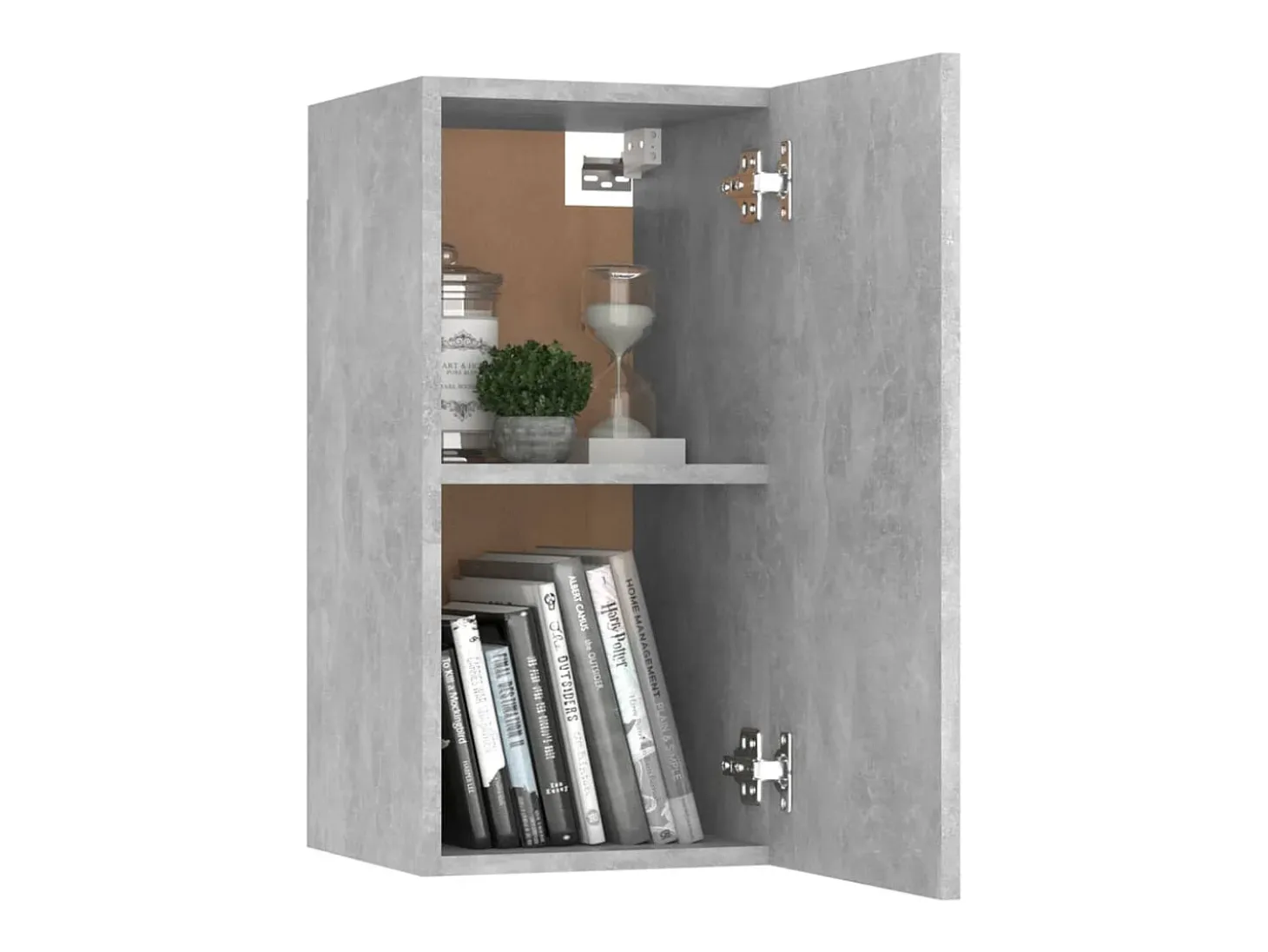Hoeselt Mueble para TV madera contrachapada gris hormigón 30,5x30x60 cm