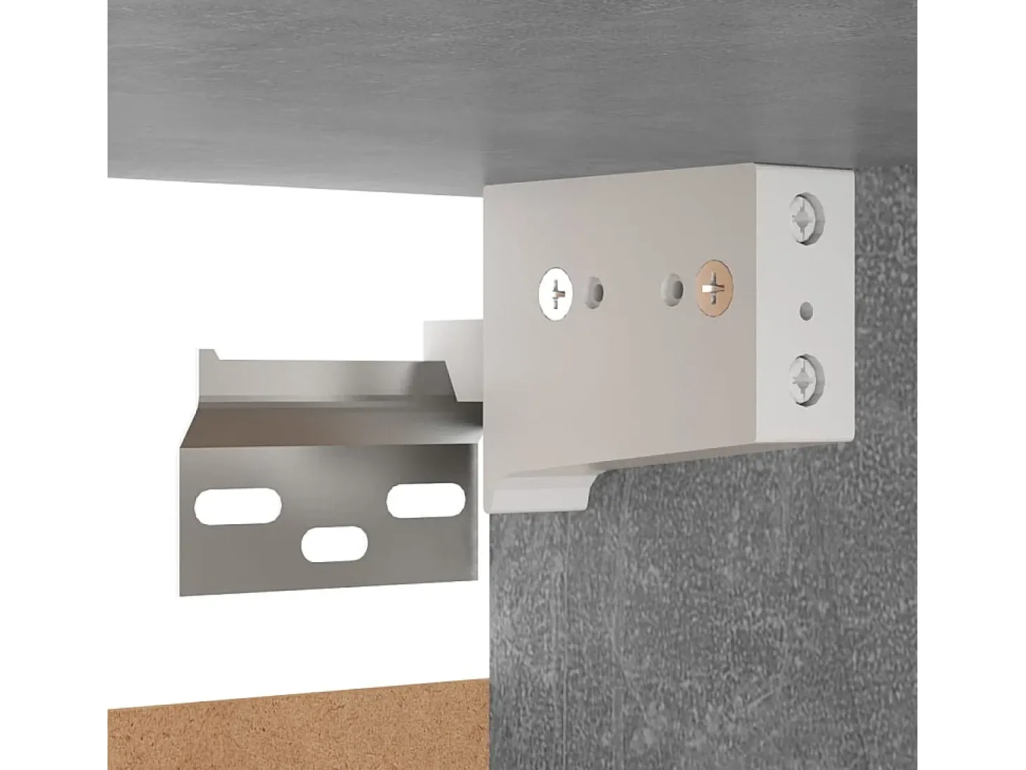 Hoeselt Mueble para TV madera contrachapada gris hormigón 30,5x30x60 cm