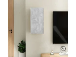 Hoeselt Mueble para TV madera contrachapada gris hormigón 30,5x30x60 cm