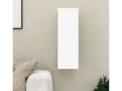 Hoeselt Mueble para TV madera contrachapada blanco 30,5x30x90 cm