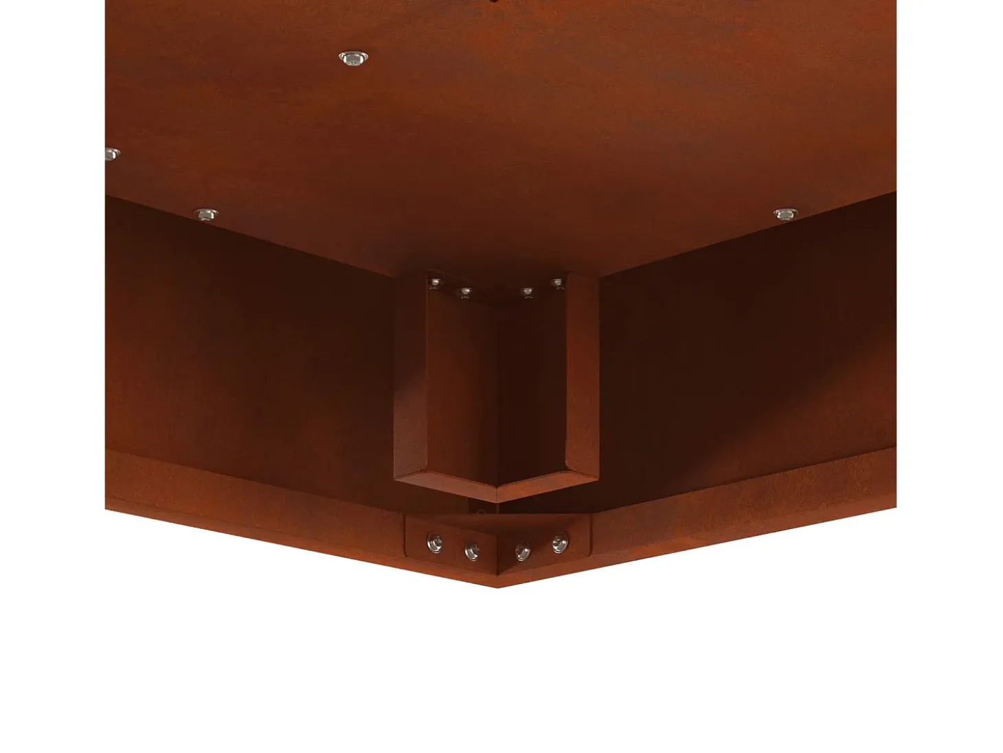 Hoguera Marrón 80 x 80 x 40 cm Acero autopatinable
