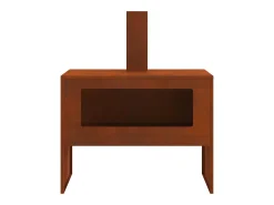 Hoguera Marrón 80 x 50 x 96 cm Acero autopatinable