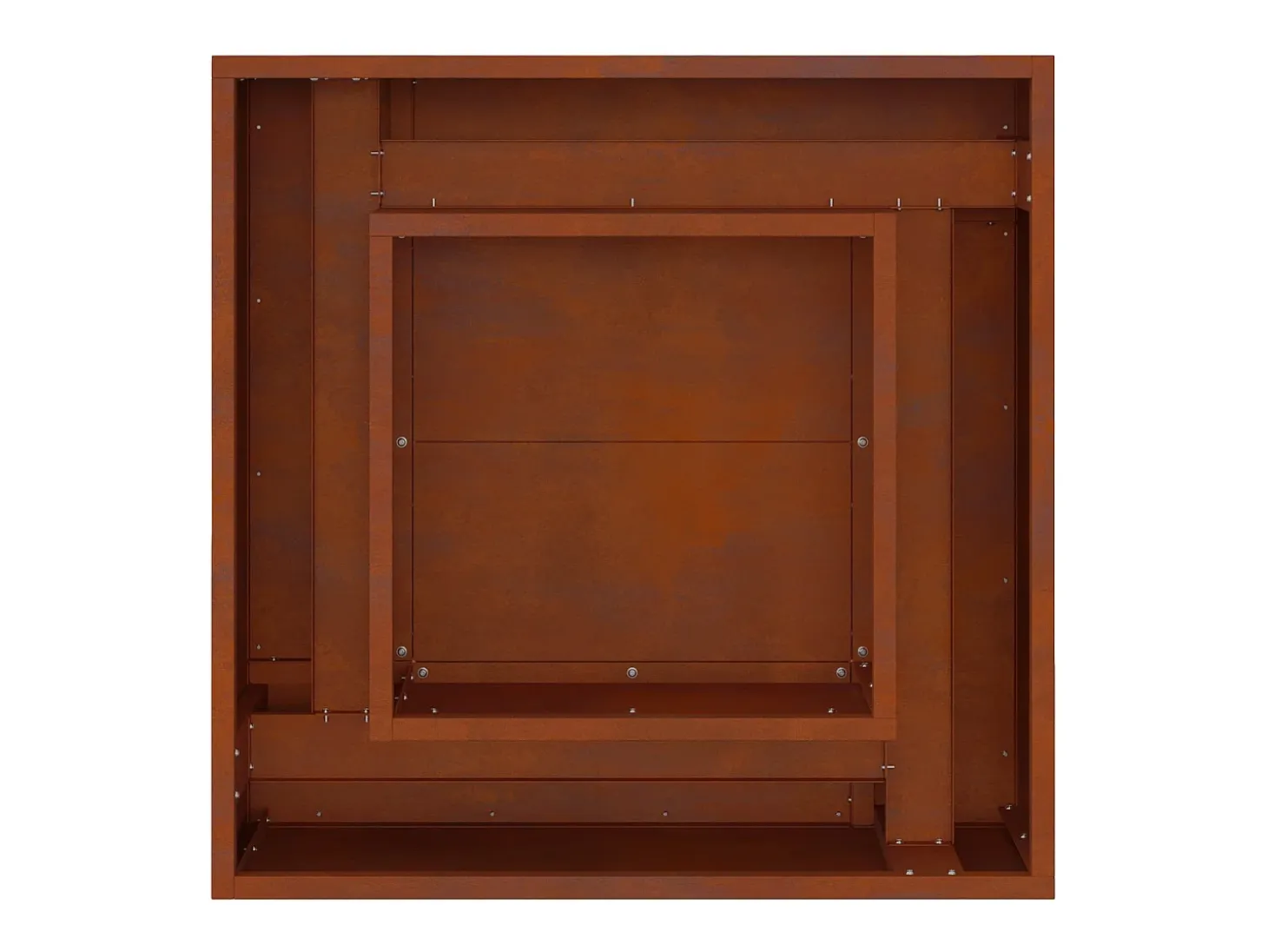Hoguera Marrón 60 x 60 x 30 cm Acero autopatinable