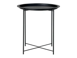 House Nordic Mesa auxiliar redonda Anne negra 47 cm