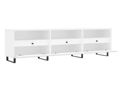 Hørning Mueble de TV madera contrachapada blanco 150x30x44,5 cm