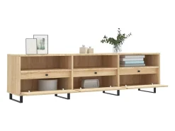 Hørning Mueble de TV madera contrachapada roble Sonoma 150x30x44,5 cm