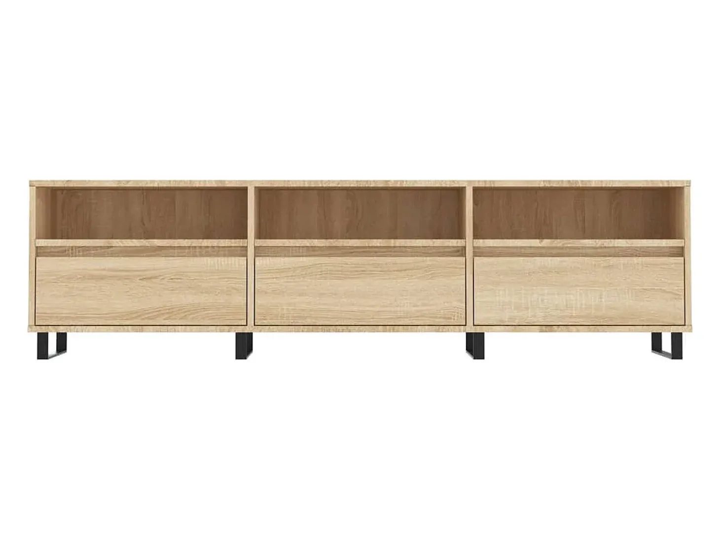 Hørning Mueble de TV madera contrachapada roble Sonoma 150x30x44,5 cm