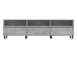Hørning Mueble de TV madera contrachapada gris hormigón 150x30x44,5 cm