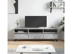 Hørning Mueble de TV madera contrachapada gris hormigón 150x30x44,5 cm