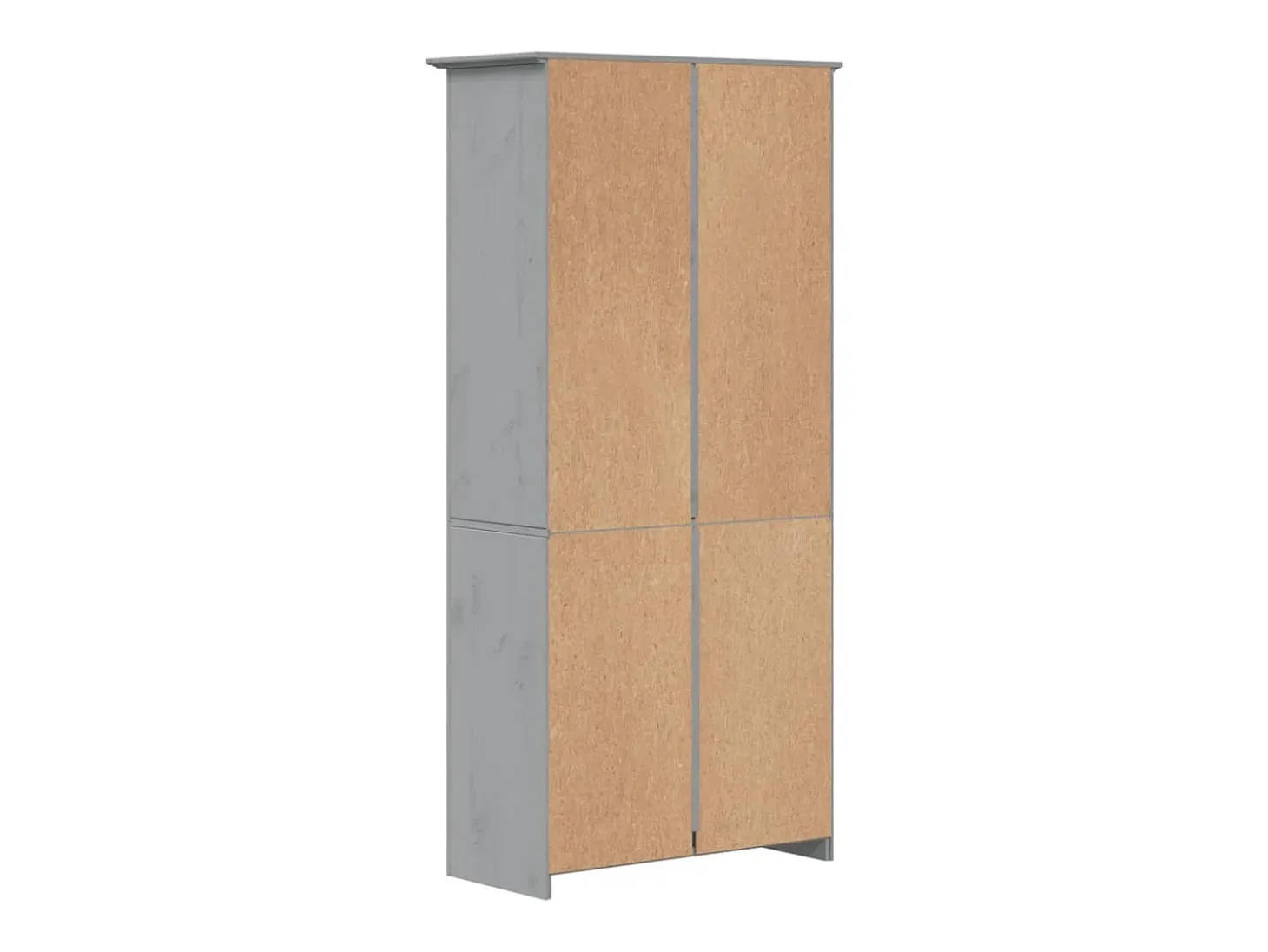 Hydesville Librería BODO 5 estantes madera maciza pino gris 82x40x173 cm