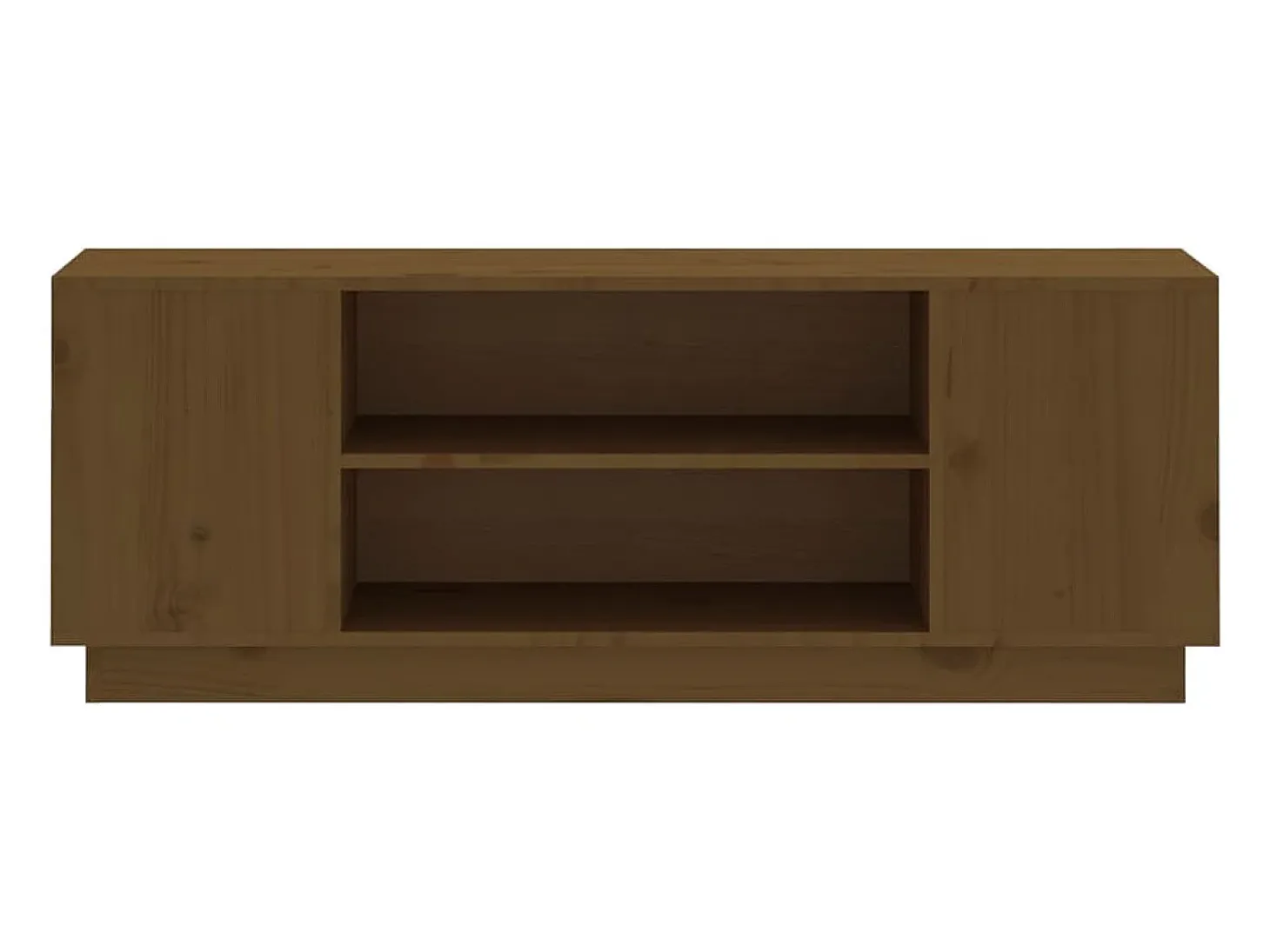 Hylindra Mueble de TV madera maciza de pino marrón miel 110x35x40,5 cm