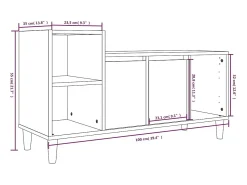 Ibtihal Mueble para TV madera contrachapada blanco 100x35x55 cm