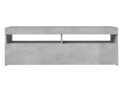 Ilion Mueble de TV con luces LED gris hormigón 120x35x40 cm