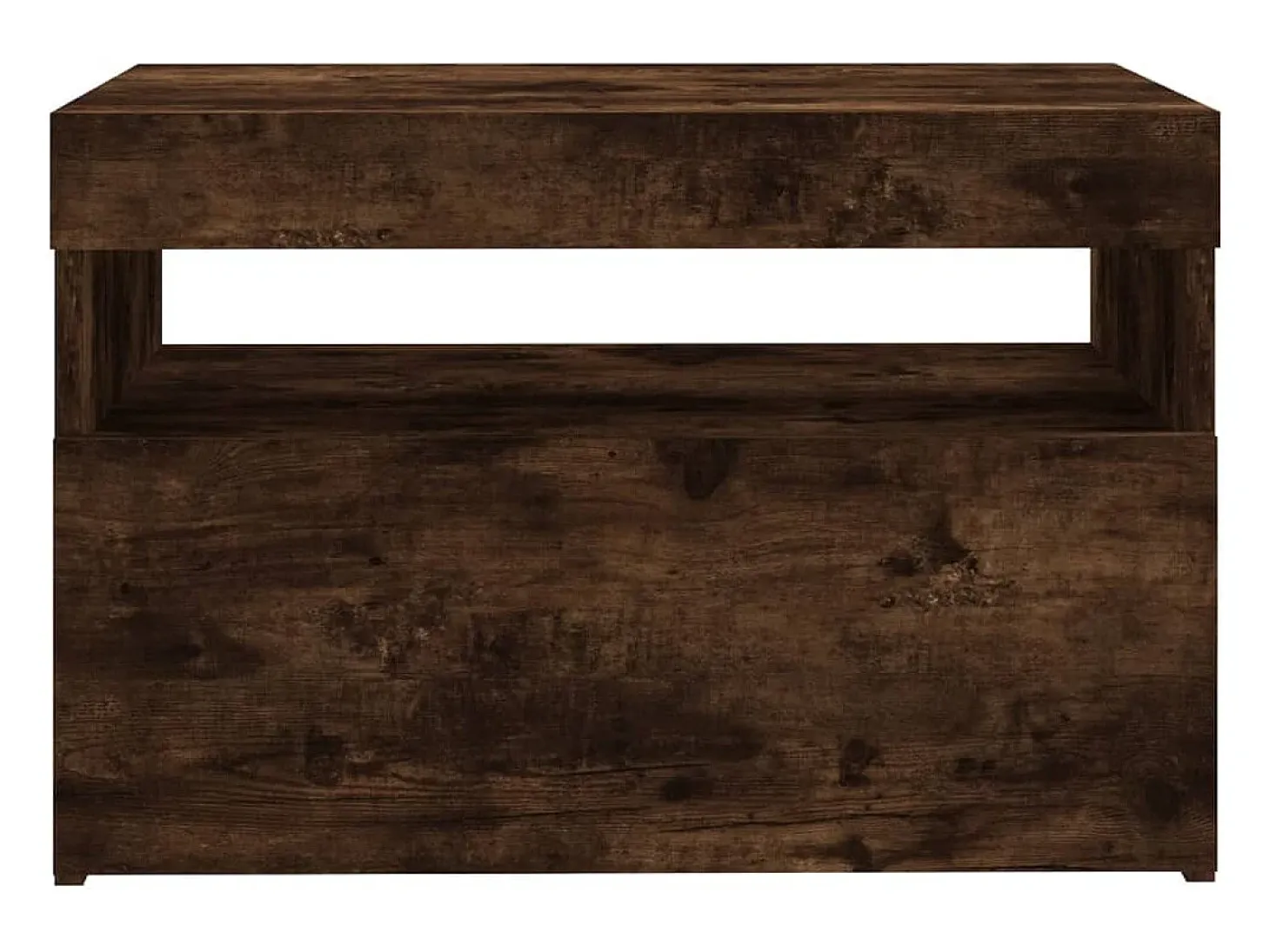 Ilion Mueble de TV con luces LED color roble ahumado 60x35x40 cm