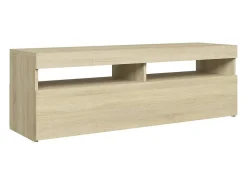 Ilion Mueble de TV con luces LED roble Sonoma 120x35x40 cm