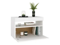 Ilion Mueble de TV con luces LED blanco 60x35x40 cm
