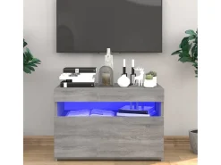 Ilion Mueble de TV con luces LED gris Sonoma 60x35x40 cm
