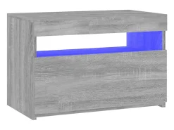 Ilion Mueble de TV con luces LED gris Sonoma 60x35x40 cm