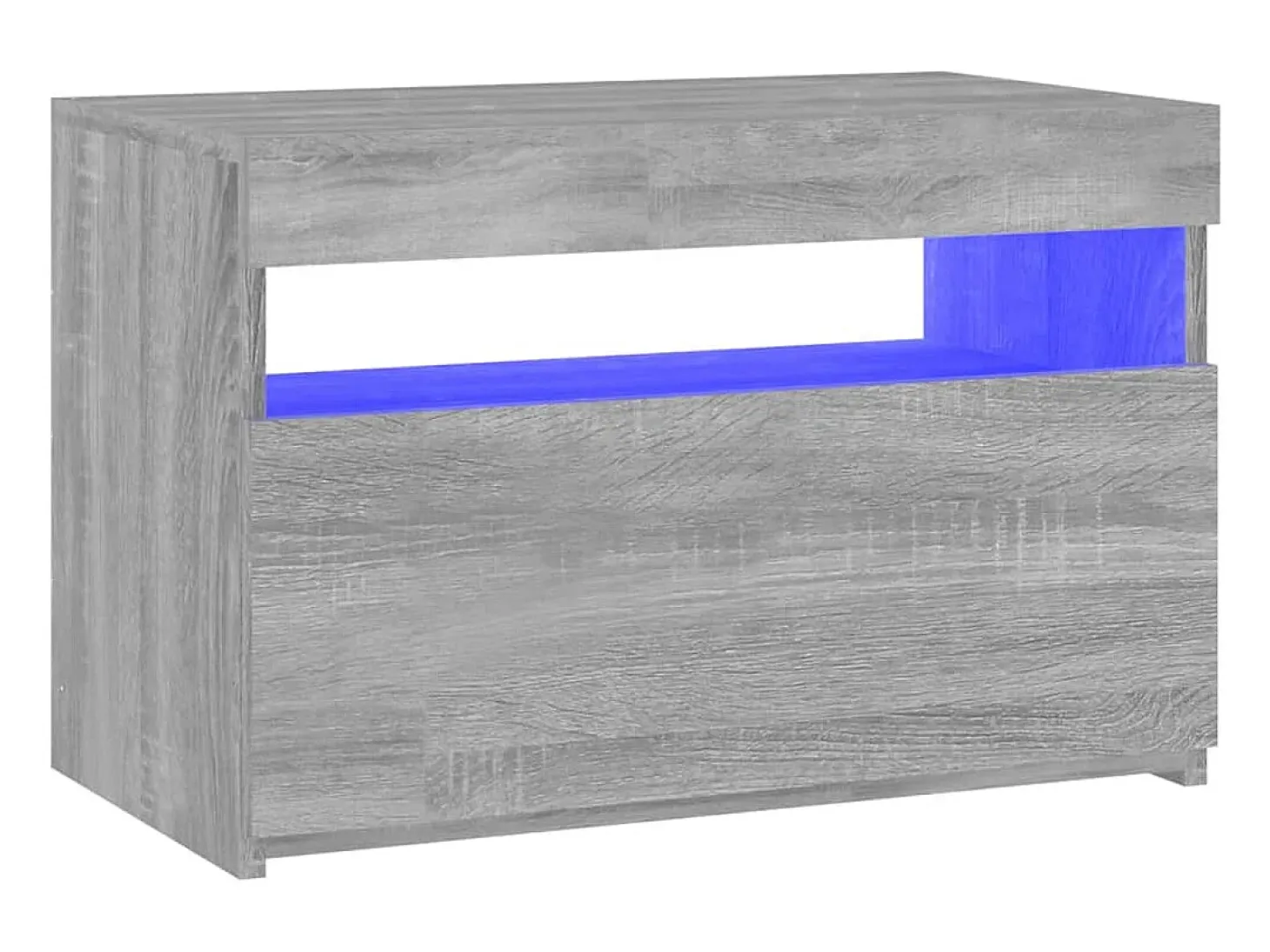 Ilion Mueble de TV con luces LED gris Sonoma 60x35x40 cm