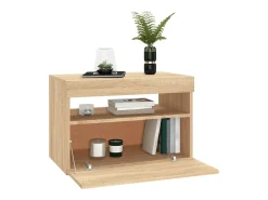 Ilion Mueble de TV con luces LED roble Sonoma 60x35x40 cm