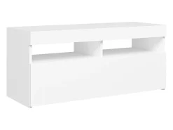 Ilion Mueble de TV con luces LED blanco 90x35x40 cm