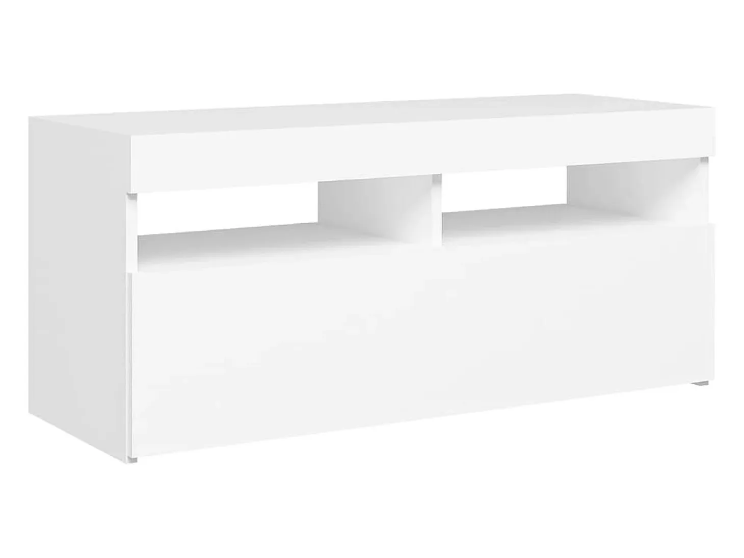 Ilion Mueble de TV con luces LED blanco 90x35x40 cm