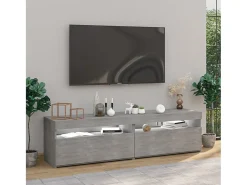 Ilion Muebles de TV con luces LED 2 unidades gris hormigón 75x35x40cm
