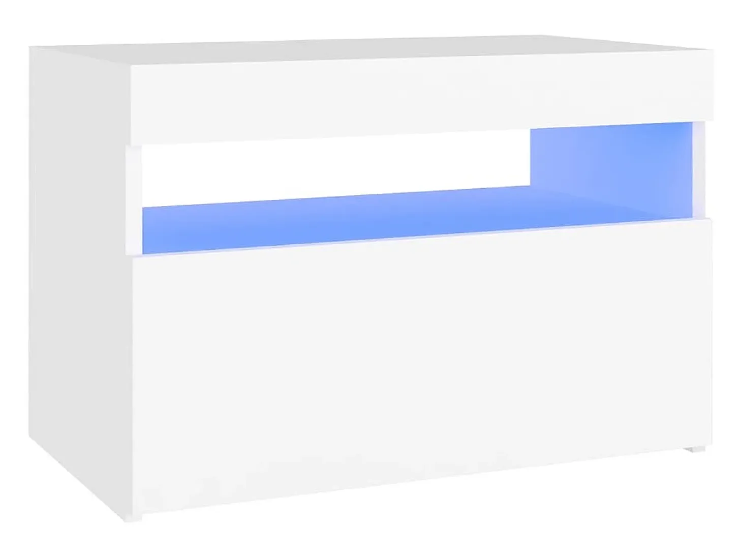 Ilion Muebles de TV con luces LED 2 uds blanco 60x35x40 cm