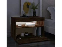 Ilion Muebles de TV con luces LED 2 uds roble ahumado 60x35x40 cm