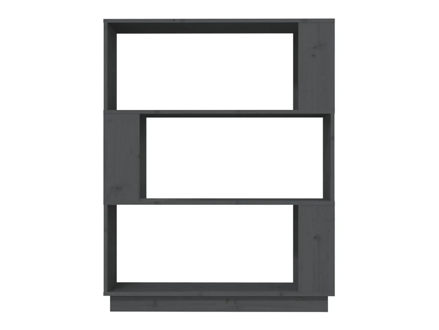 Ilpo Estantería/divisor de espacios madera pino gris 80x25x101 cm