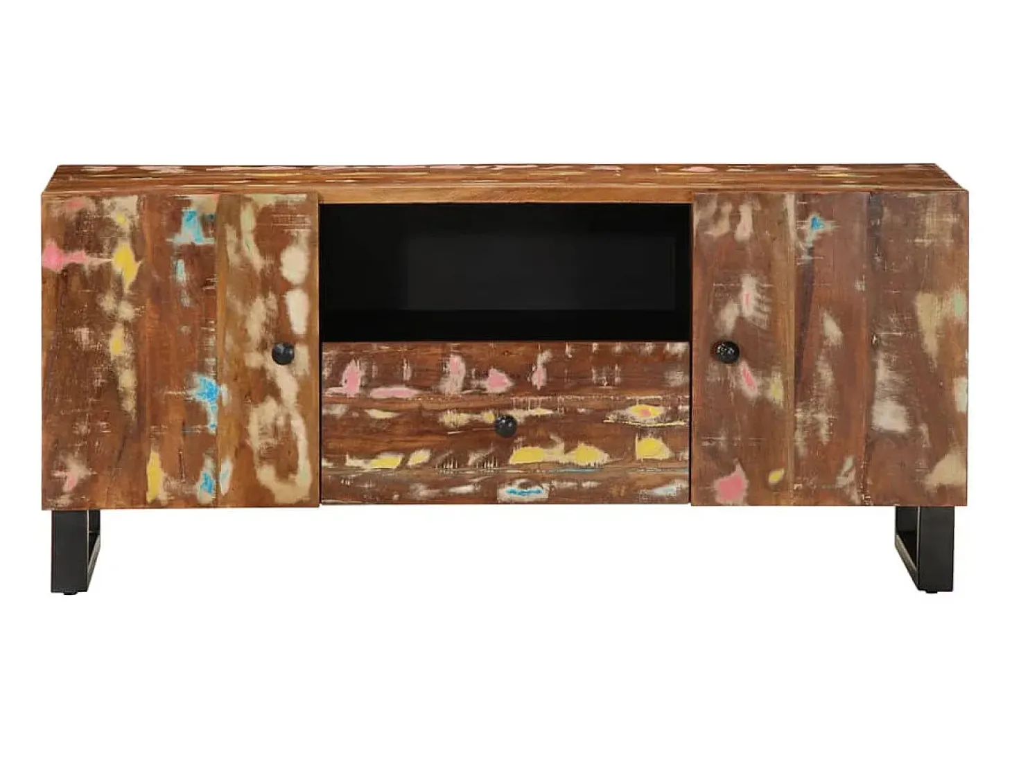 Invar Mueble TV madera reciclada y madera contrachapada 105x33,5x46cm